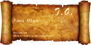 Tasi Olga névjegykártya