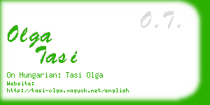 olga tasi business card